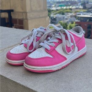 Nike Dunks 12C Kids Pink and White Sneakers